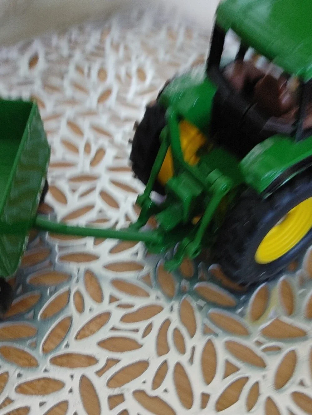 Green Tractor and Trailer Toy Set – Durable Farm Equipment With Low Low Miles.